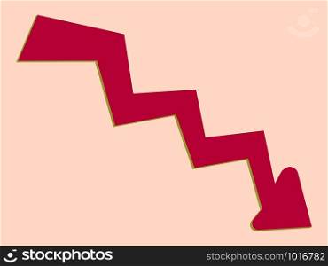Red arrow. Down sign. Vector illustration eps10. Red arrow. Down sign. Vector illustration