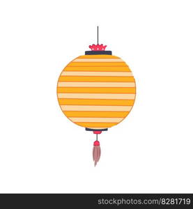 red asian lantern cartoon. light chinese, china japanese red asian lantern sign. isolated symbol vector illustration. red asian lantern cartoon vector illustration