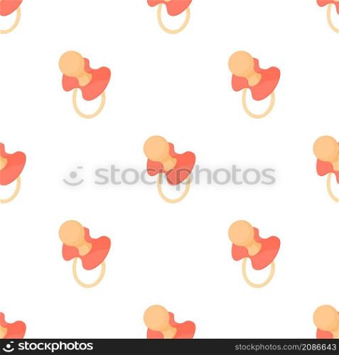 Red baby pacifier pattern seamless background texture repeat wallpaper geometric vector. Red baby pacifier pattern seamless vector