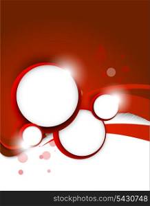 Red background with circles