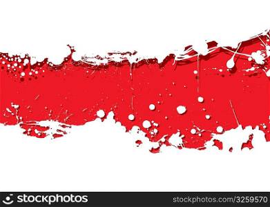 Red background with white ink splat background and shadow