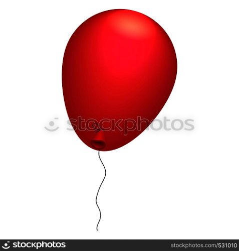 Red balloon icon. Isometric of red balloon vector icon for web design isolated on white background. Red balloon icon, isometric style