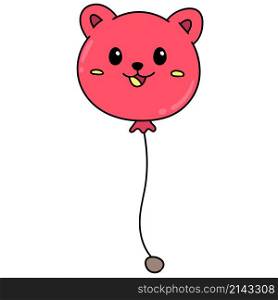 red balloon in cat shape