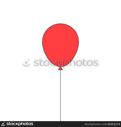 red balloon on a rope