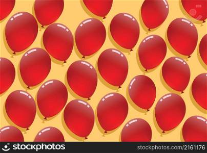 red balloon seamless pattern