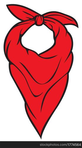 Red bandana vector illustration