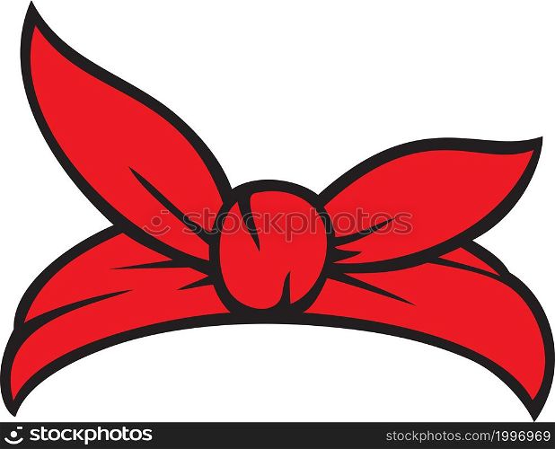 Red bandana vector illustration