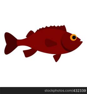 Red betta fish icon flat isolated on white background vector illustration. Red betta fish icon isolated