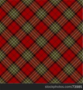 . Red, Black, Brown, Gold and White Plaid, Tartan Flannel Shirt Patterns. Trendy Tiles Vector Illustration for Wallpapers.