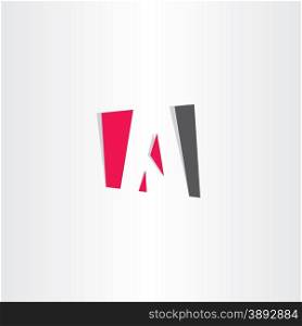 red black letter a business symbol design