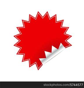 Red Blank Sticky Paper Set Isolated on White Background