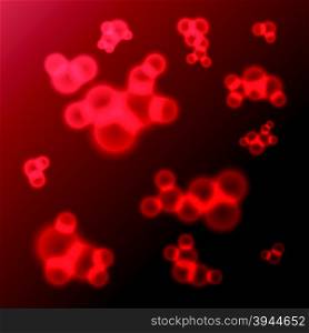 Red blobs molecules - medicine abstract background