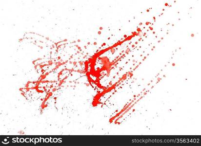 Red blots, watercolor abstract hand painted background