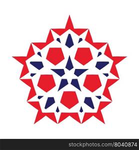 red blue color abstract star vector illustration
