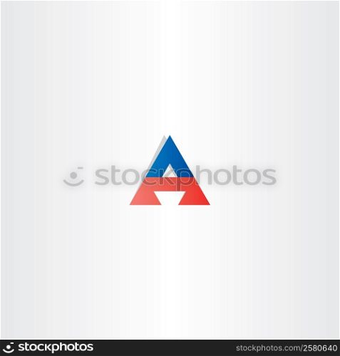red blue letter a triangle logotype symbol logo