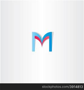 red blue letter m logotype element vector icon logo