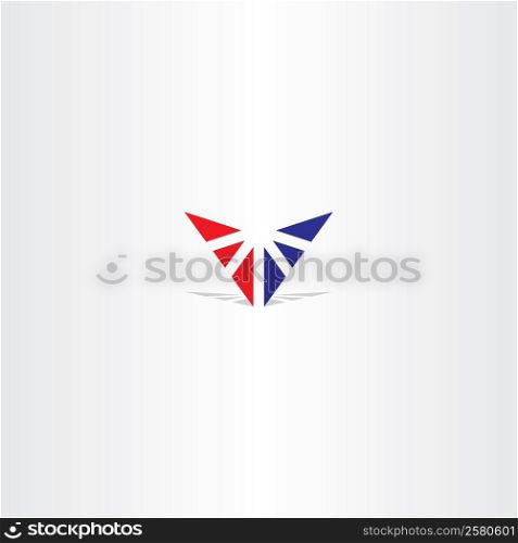 red blue letter v triangle logo brand
