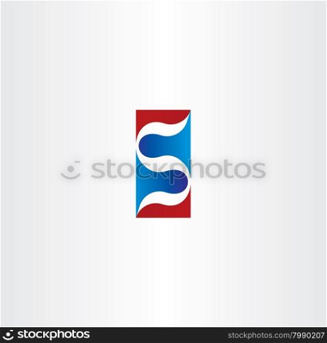 red blue logo letter s logotype s icon vector element brand