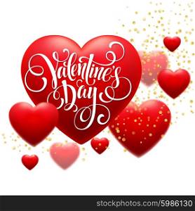 Red Blur Hearts Valentine day background. Vector illustration. Red Blur Hearts Valentine day background. Vector illustration EPS10