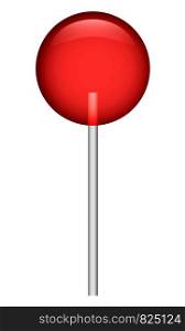 Red bonbon icon. Realistic illustration of red bonbon vector icon for web design isolated on white background. Red bonbon icon, realistic style