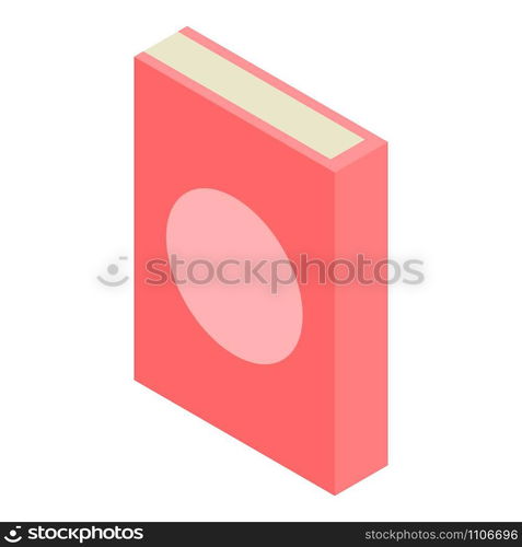 Red book icon. Isometric of red book vector icon for web design isolated on white background. Red book icon, isometric style