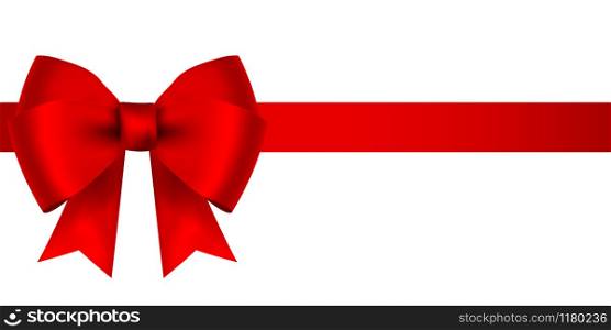 Red bow for gift and greeting card isolated on white background. Red bow for gift and greeting card isolated on white
