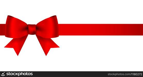 Red bow for gift and greeting card isolated on white background. Red bow for gift and greeting card isolated on white