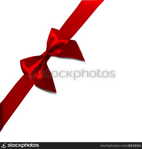 Red bow isolated on a white background