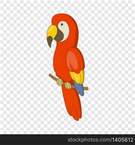 Red brazil parrot icon. Cartoon illustration of red brazil parrot vector icon for web. Red brazil parrot icon, cartoon style