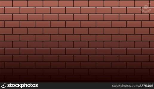 Red brick wall seamless Vector illustration background.