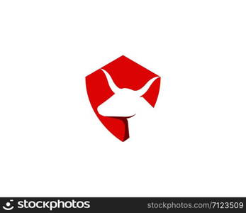 Red Bull Taurus Logo Template vector icon illustration