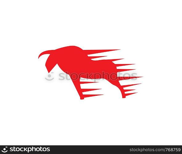 Red Bull Taurus Logo Template vector icon illustration
