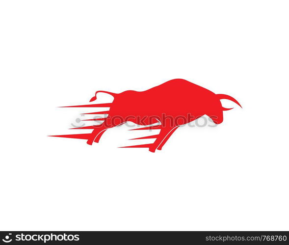 Red Bull Taurus Logo Template vector icon illustration