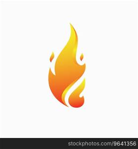Red burning fire flame logo design template Vector Image