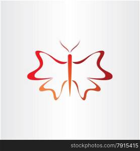 red butterfly birthday design art insect element