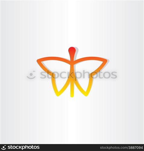 red butterfly vector icon design