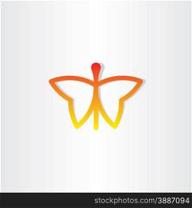 red butterfly vector icon design