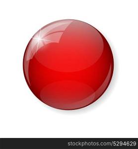 Red Button on White Background. Vector Illustration EPS10. Red Button Vector Illustration