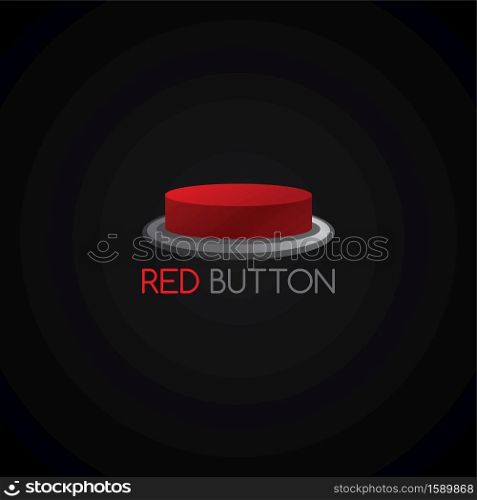 red button template theme vector art illustration. red button template