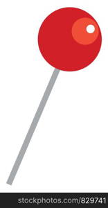 Red candy lollipop vector or color illustration