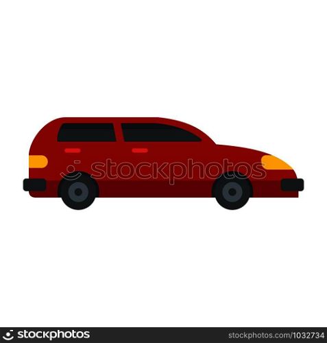 Red car icon. Flat illustration of red car vector icon for web design. Red car icon, flat style