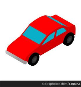 Red car isometric 3d icon on a white background. Red car isometric 3d icon