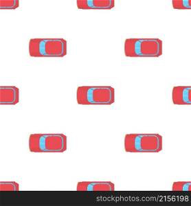 Red car top view pattern seamless background texture repeat wallpaper geometric vector. Red car top view pattern seamless vector