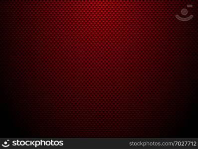 Red carbon fiber background and texture with lighting. Material wallpaper for car tuning or service. Vector illustration