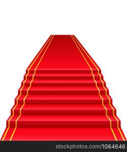 red carpet vector illustration isolated on white background