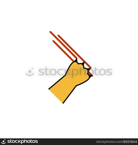 Red cat foot. Scratch with blood trail. Aggression and injuries. Evil behavior of pet - Cartoon flat illustration. Red cat foot. Scratch with blood trail.