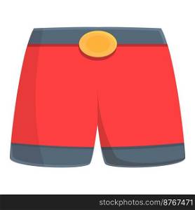Red ch&ion shorts icon cartoon vector. Boxing sport. Arena award. Red ch&ion shorts icon cartoon vector. Boxing sport