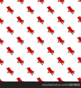 Red chaise lounge pattern. Cartoon illustration of chaise lounge vector pattern for web. Red chaise lounge pattern, cartoon style