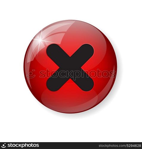 Red Check Mark Icon Button Vector Illustration EPS10. Red Check Mark Icon Button Vector Illustration