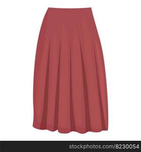 Red cherry skirt icon cartoon vector. Mini woman. Party creative. Red cherry skirt icon cartoon vector. Mini woman